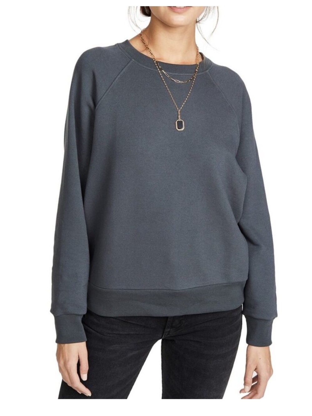 Reformation Gray Long Sleeve Crewneck Pullover Rio Sweatshirt Top Sz. S